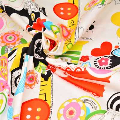 TISSUS COTON BLACK WHITE SEWING