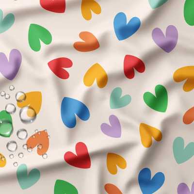 TISSUS IMPERMEABLE COEURS