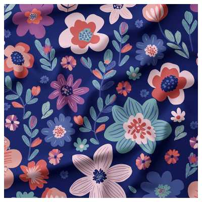 TISSUS IMPERMEABLE FLEURS