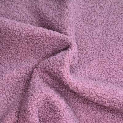 TISSU TEDDY POLAIRE BOUCLETTE ROSE REVERSIBLE