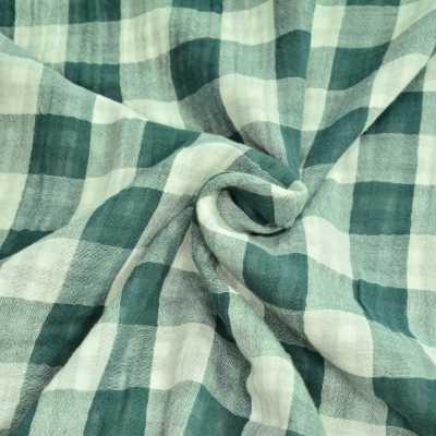TISSUS DOUBLE GAZE DOUBLE FACE CYAN