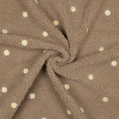TISSUS BOUCLETTE BRODEE FLEURS