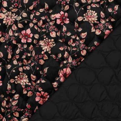 TISSUS SUEDINE MATELASSE FLEURS