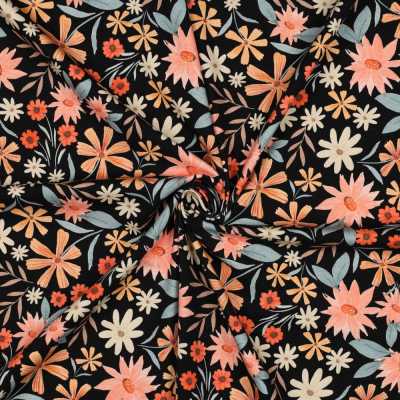 TISSUS JERSEY IMPRIME FLEURS