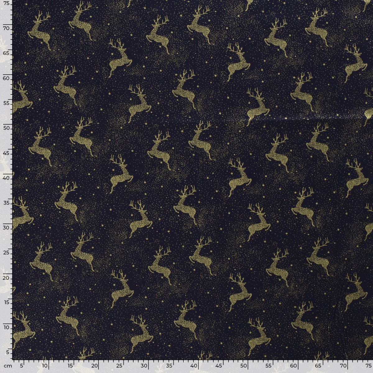 TISSUS POPELINE COTON FETES RENNES BLEU MARINE