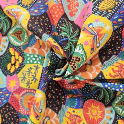 TISSUS COTON IMPRIME MULTICOULEURS