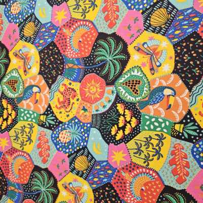 TISSUS COTON IMPRIME MULTICOULEURS