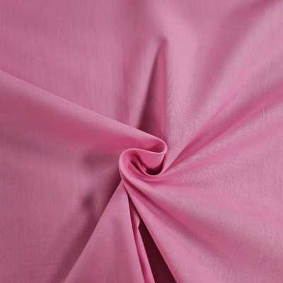 TISSUS COTON UNI ROSE BONBON