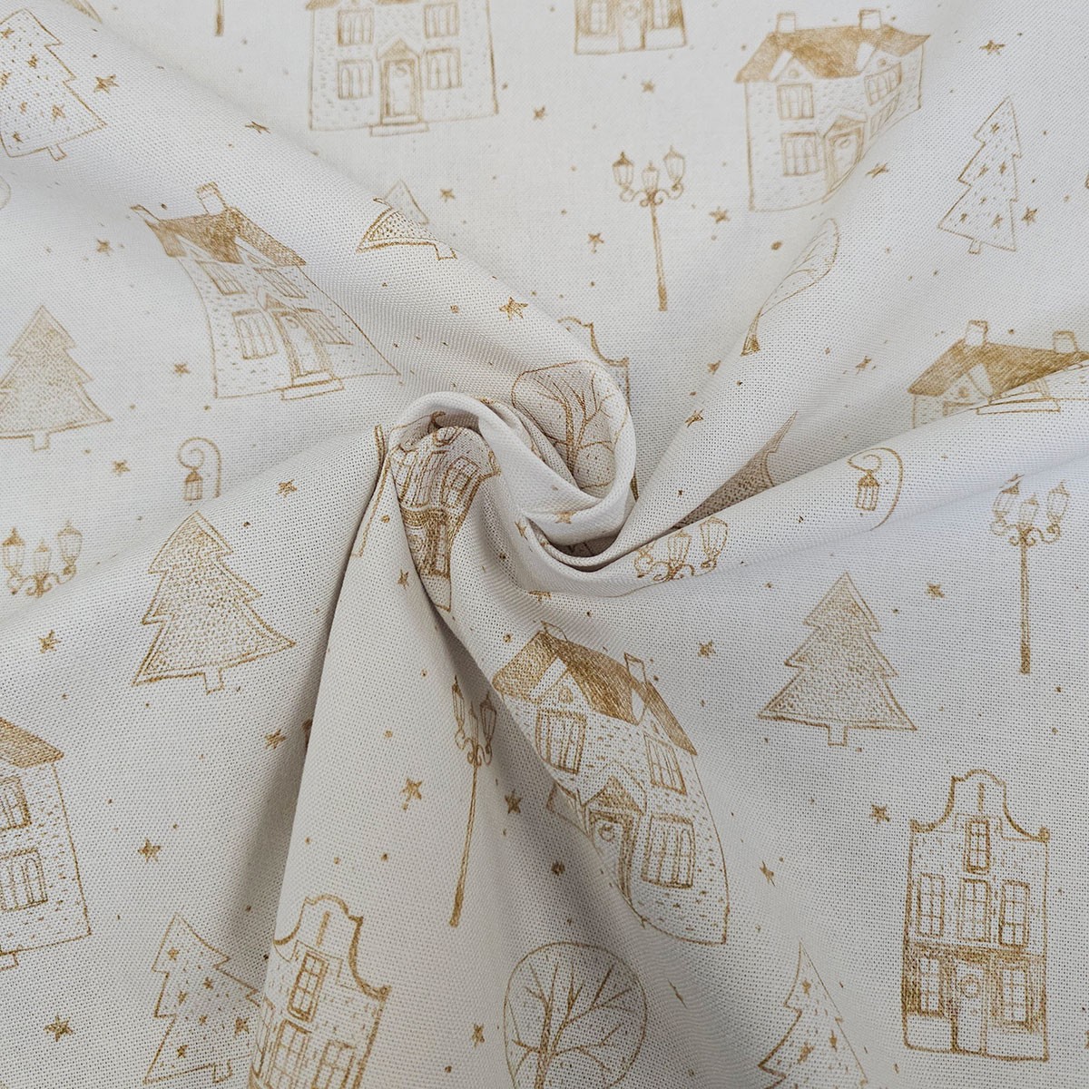 TISSUS TOILE IMPRIME BLANC