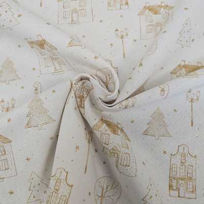 TISSUS TOILE IMPRIME BLANC