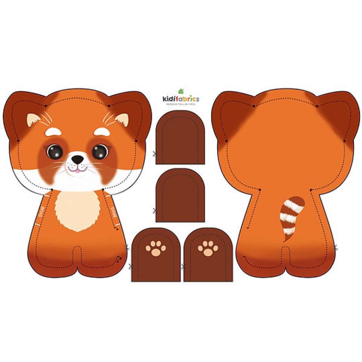 SAM LE PANDA ROUX A COUDRE