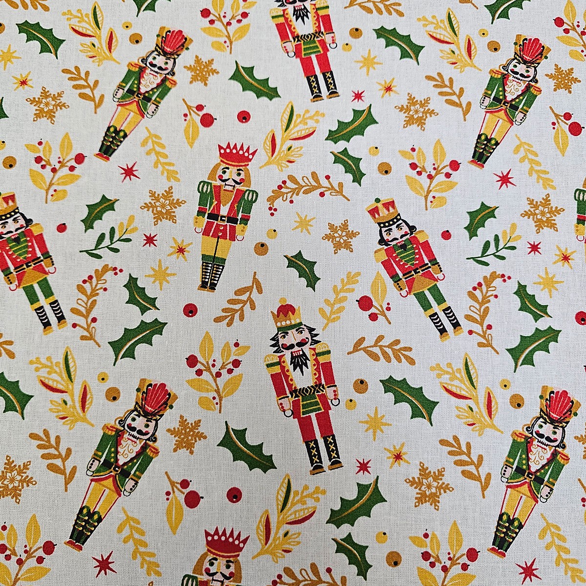 TISSUS COTON IMPRIME BLANC NOEL