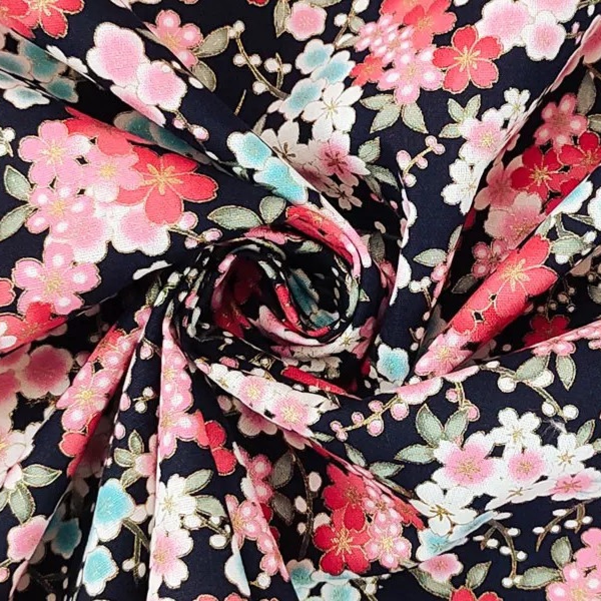 TISSUS COTON IMPRIME FLEURS