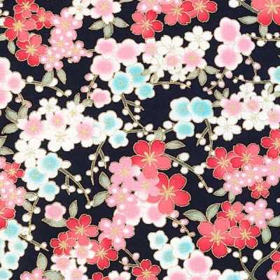 TISSUS COTON IMPRIME FLEURS