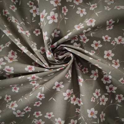 TISSUS ENDUIT IMPRIME AMANDIER SAUGE