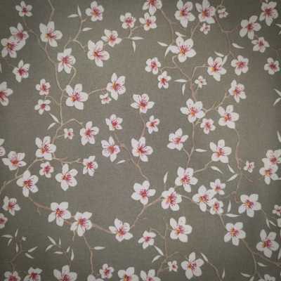 TISSUS ENDUIT IMPRIME AMANDIER SAUGE