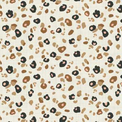 TISSUS COTON IMPRIME GRAOU ECRU