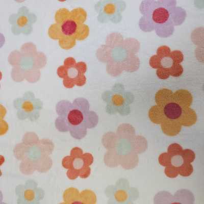 TISSUS MAILLE DOUDOU FLEURS