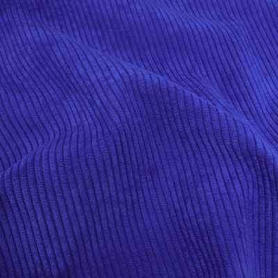 TISSUS VELOURS CÔTELÉ HUGGY BLEU ROY