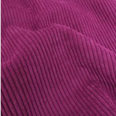 TISSUS VELOURS CÔTELÉ HUGGY AUBERGINE