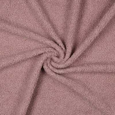 TISSUS BOUCLETTE VIEUX ROSE