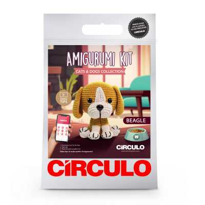 KIT CROCHET AMIGURUMI CHIEN BEAGLE