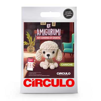 KIT CROCHET AMIGURUMI CHIEN CANICHE