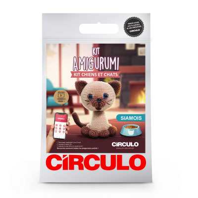 KIT CROCHET AMIGURUMI CHAT SIAMOIS