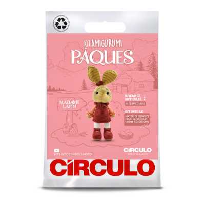 KIT CROCHET AMIGURUMI MADAME LAPIN