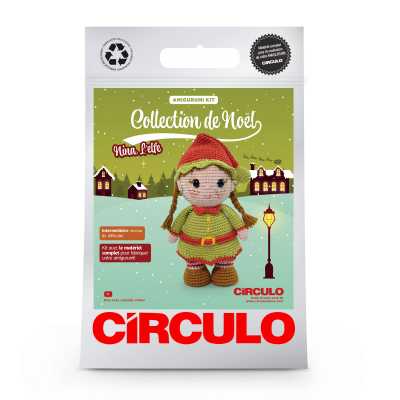 KIT CROCHET AMIGURUMI L'ELFE DE NOEL