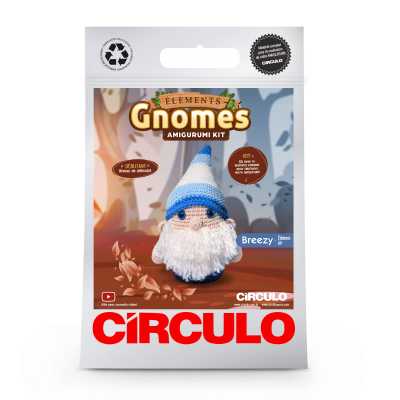 KIT CROCHET AMIGURUMI GNOME ELEMENT TERRE