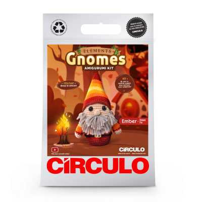 KIT CROCHET AMIGURUMI GNOME ELEMENT FEU