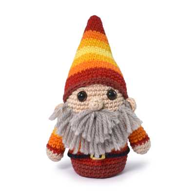 KIT CROCHET AMIGURUMI GNOME ELEMENT FEU