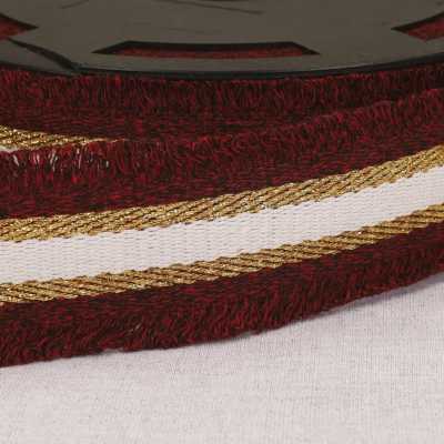 SANGLE FRANGETTE BORDEAUX 50MM