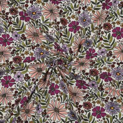 TISSUS JERSEY IMPRIME FLEURS