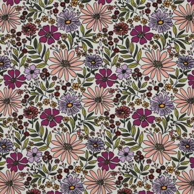 TISSUS JERSEY IMPRIME FLEURS