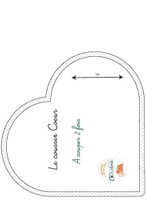 Patron couture gratuit coussin avec son coeur