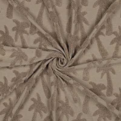 TISSUS EPONGE TRICOT PALMIERS SABLE