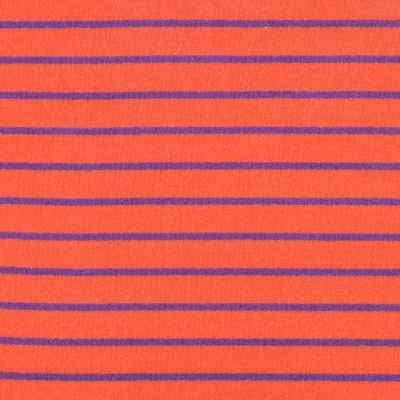 TISSUS EPONGE RAYURES ORANGE VIOLET