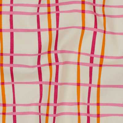 TISSUS POPELINE COTON CARREAUX