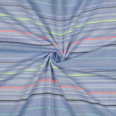 TISSUS COTON TEINT RAYURES NEON
