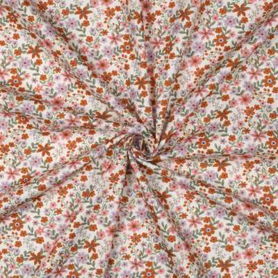 TISSUS COTON FLEURS GOTS