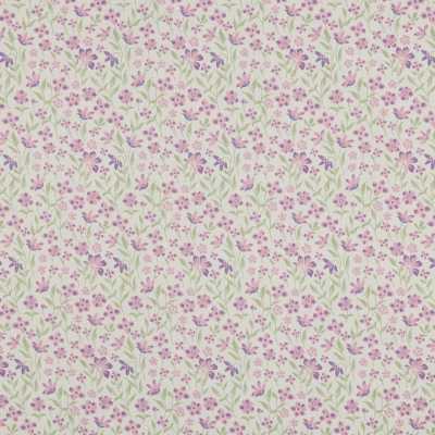 TISSUS COTON FLEURS VIOLET