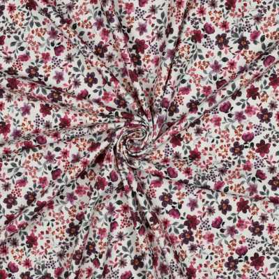 TISSUS JERSEY FLEURS GOTS