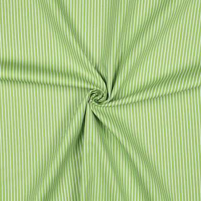 TISSUS COTON RAYURES VERT CITRON