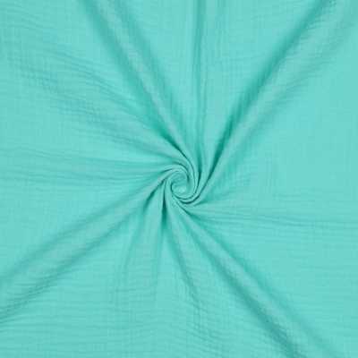 TISSUS DOUBLE GAZE VERT MENTHE POIVREE