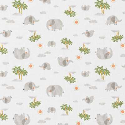TISSUS COTON IMPRIME ELEPHANTS
