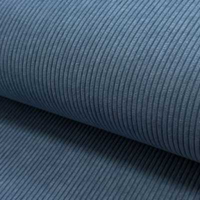 TISSUS VELOURS CÔTELÉ HUGGY BLEU JEANS