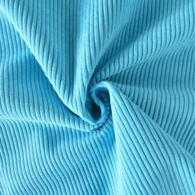 TISSUS VELOURS CÔTELÉ HUGGY TURQUOISE