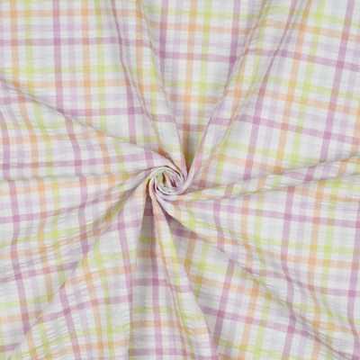 SEERSUCKER NEON CARREAUX MULTICOLORE  150CM